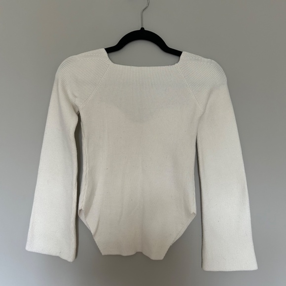 White Sweetheart Long Sleeve Top - Picture 4 of 4